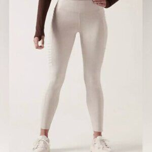 Athleta Delancey Moto Tight Cream, size XS/P
